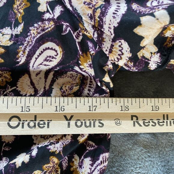 Intimately Free People Bodysuit Womens Small Black Call Me Later Ruffle Floral - Picture 9 of 10